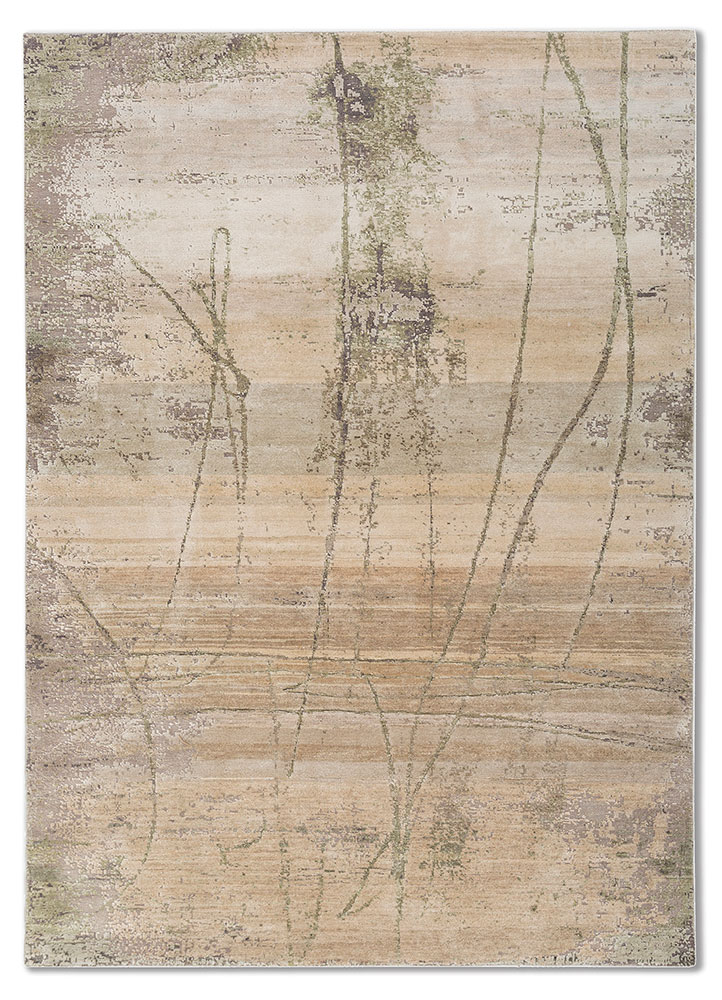  grey and black wool and silk Hand Knotted Rug