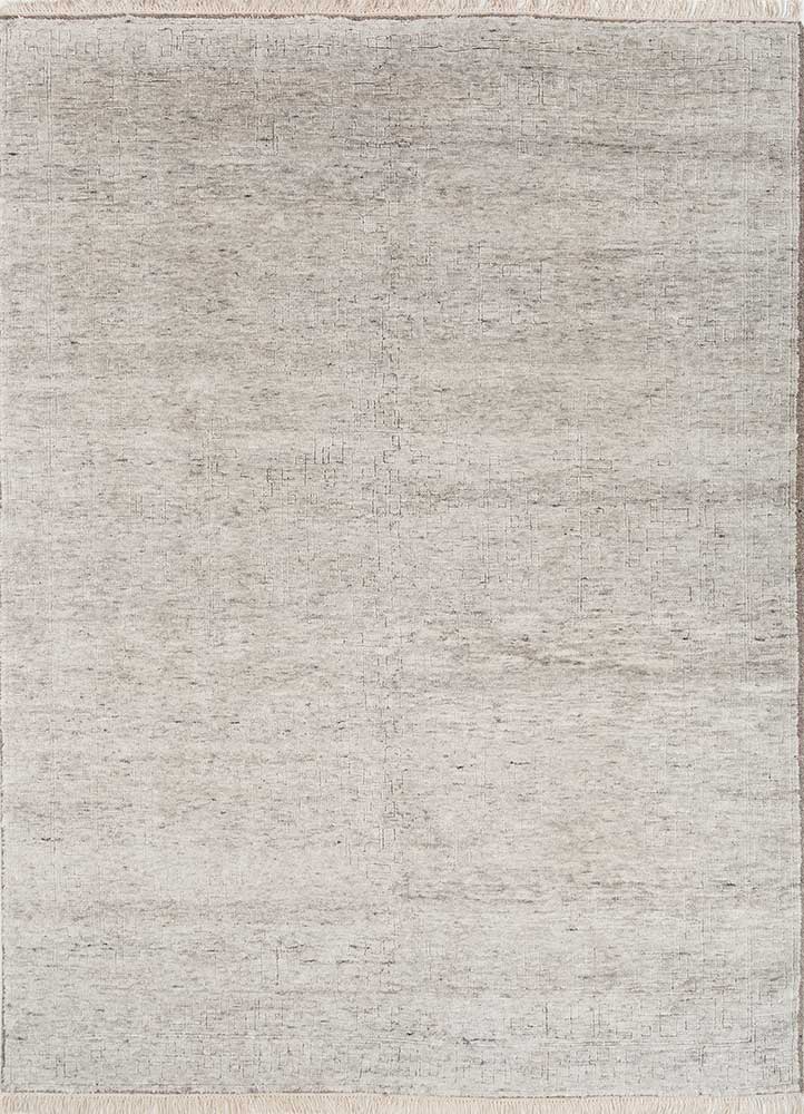 manifest beige and brown wool Hand Knotted Rug - HeadShot