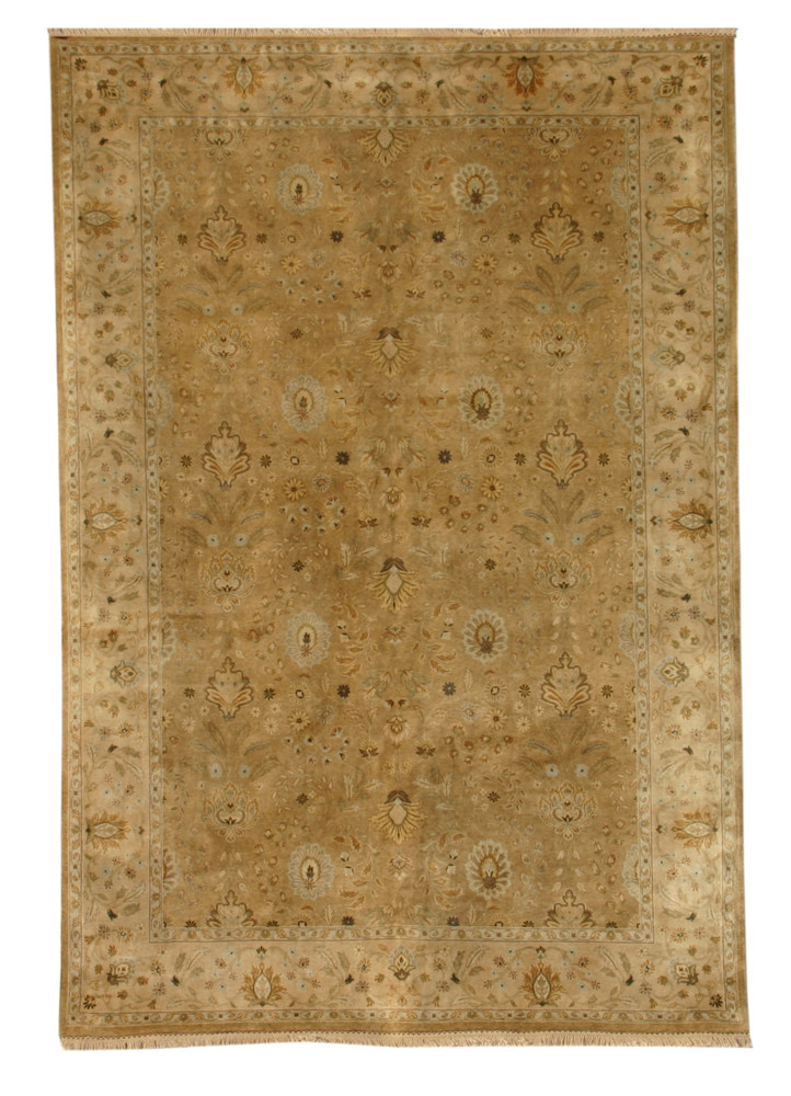  gold silk Hand Knotted Rug