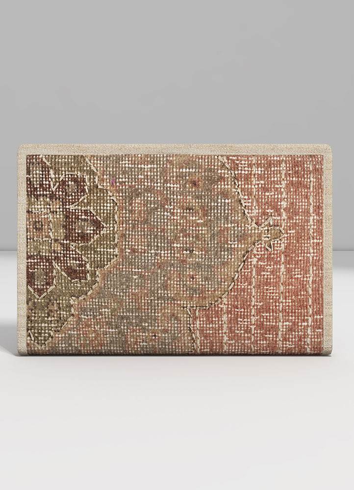  red and orange external material - wool/bamboo silk/zari Hand Knotted Rug