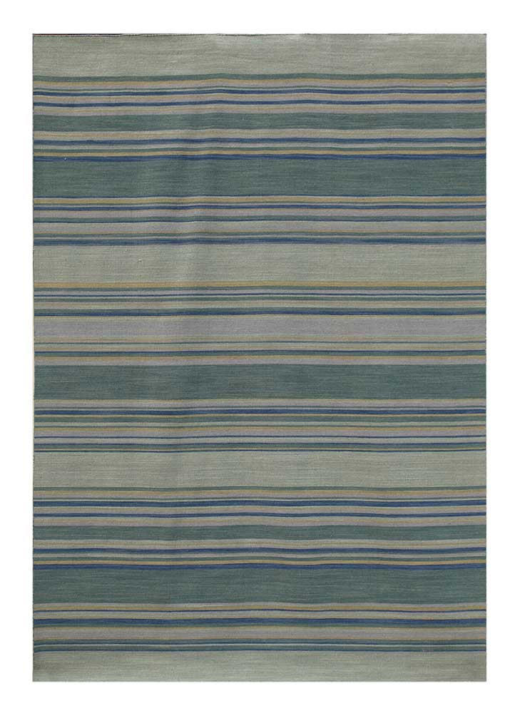 indusbar blue wool Flat Weaves Rug - HeadShot