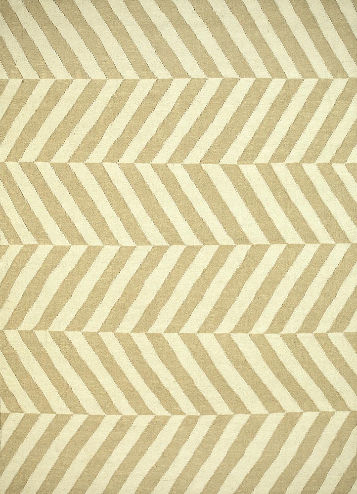  beige and brown wool Flat Weaves Rug