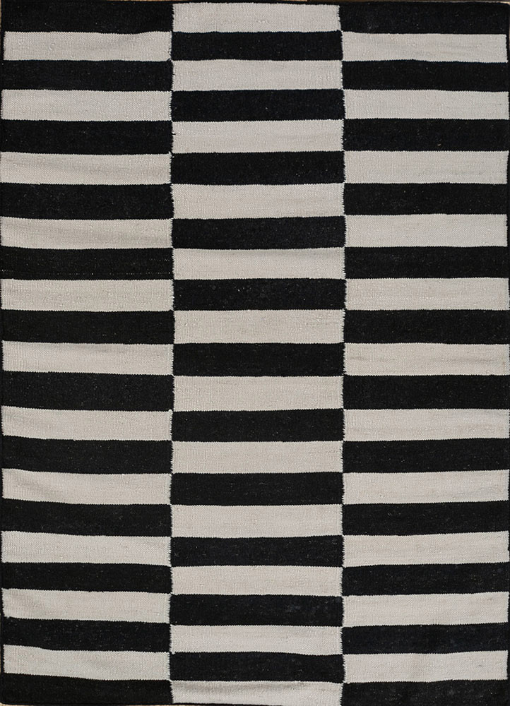  grey and black wool Flat Weaves Rug