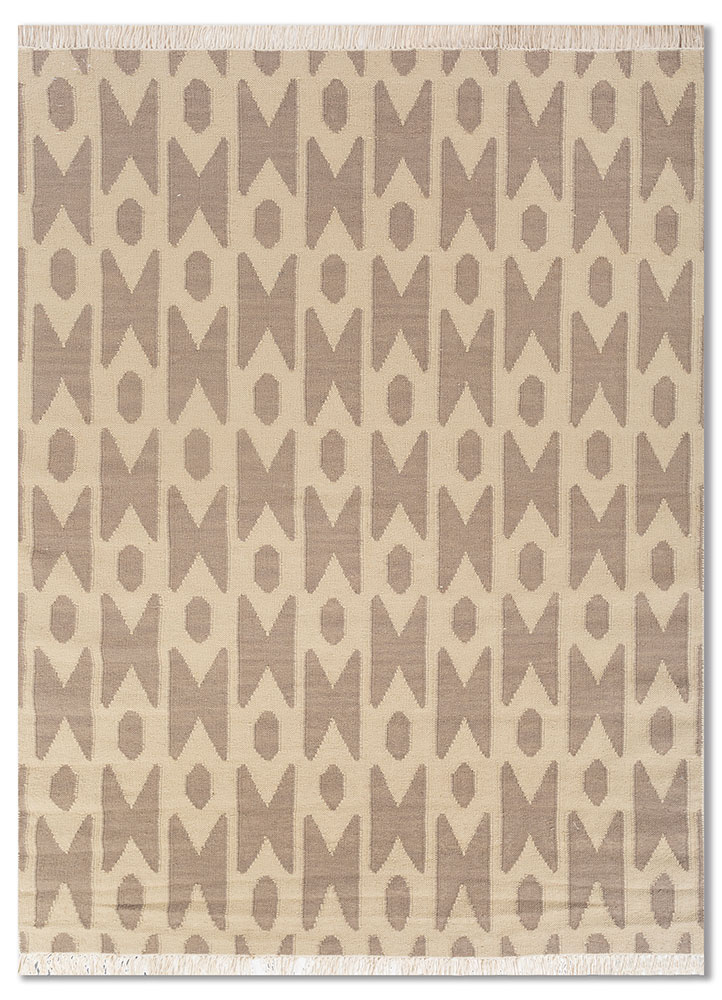 alhambra ivory wool Flat Weaves Rug - HeadShot