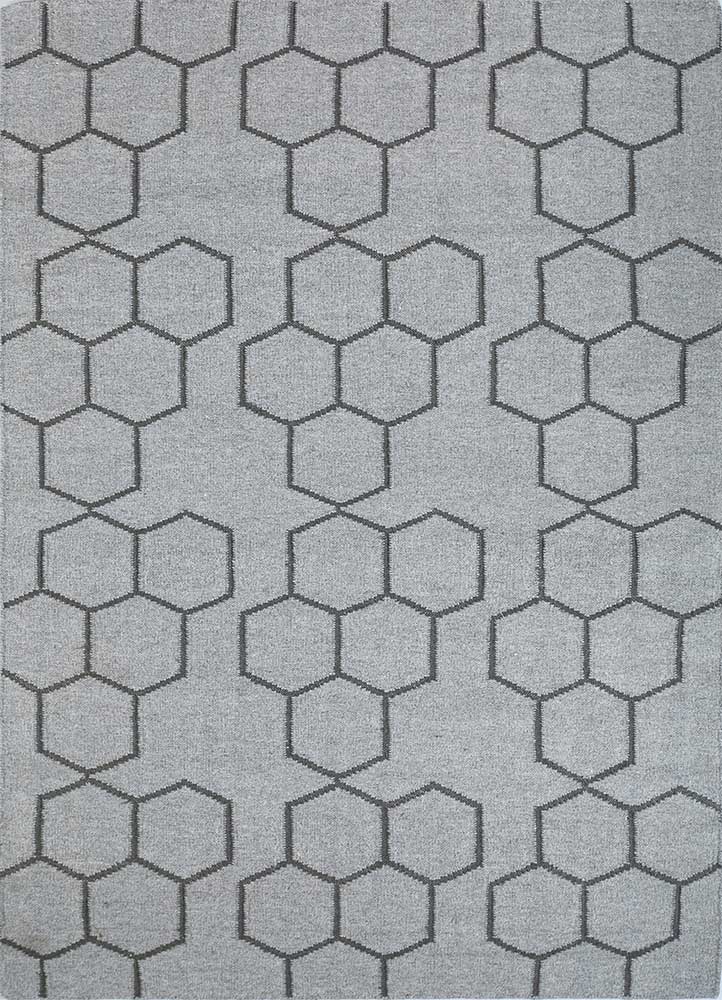  grey and black wool Flat Weaves Rug