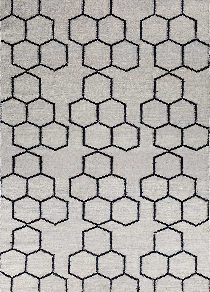  grey and black wool Flat Weaves Rug