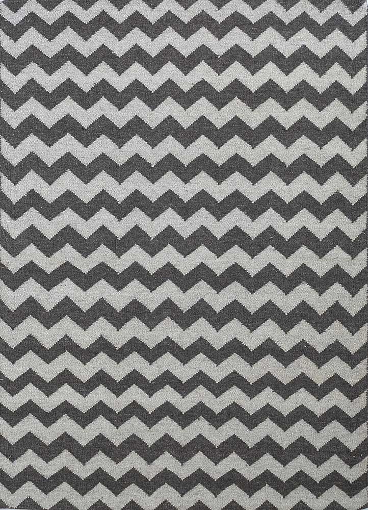  grey and black wool Flat Weaves Rug