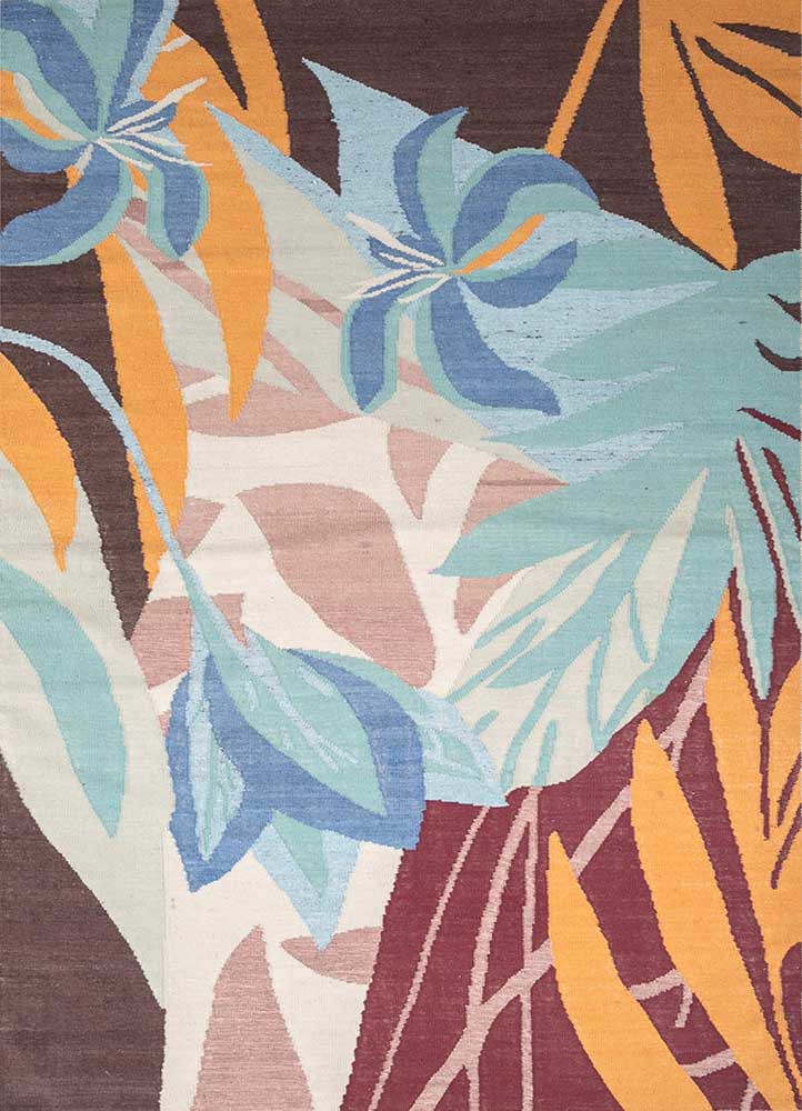  multi wool Flat Weaves Rug