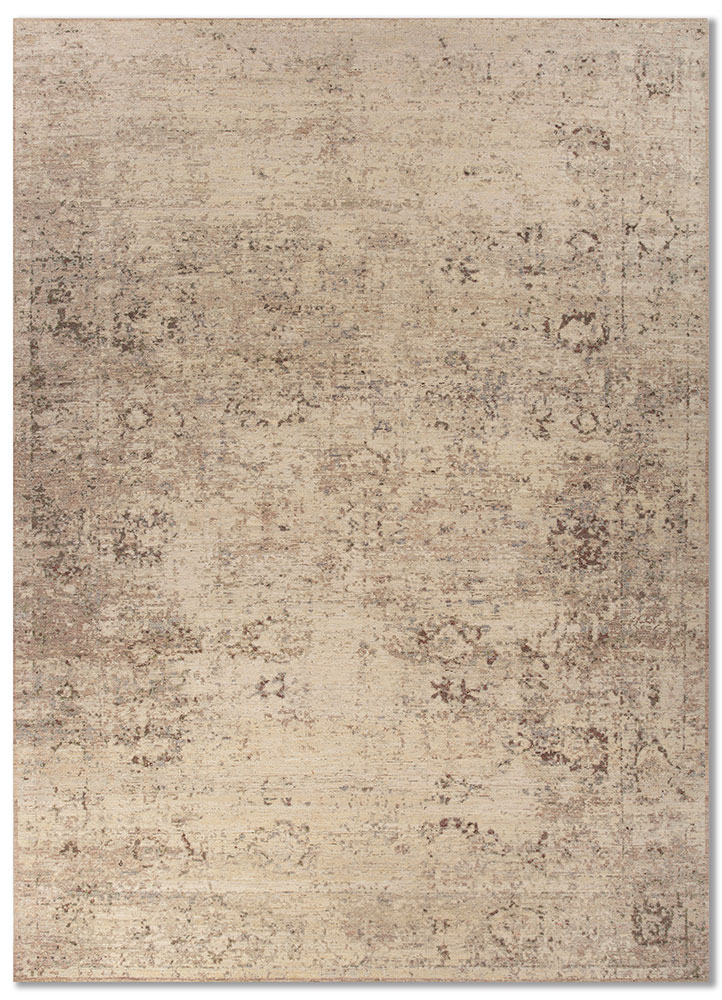 someplace in time ivory wool Hand Knotted Rug - HeadShot
