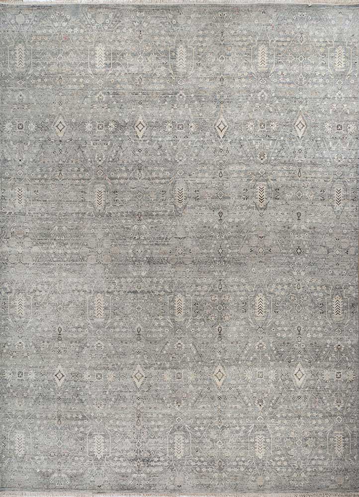  blue wool Hand Knotted Rug