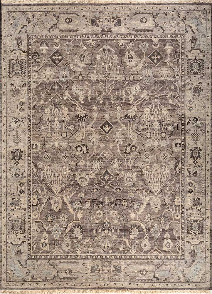  grey and black wool Hand Knotted Rug