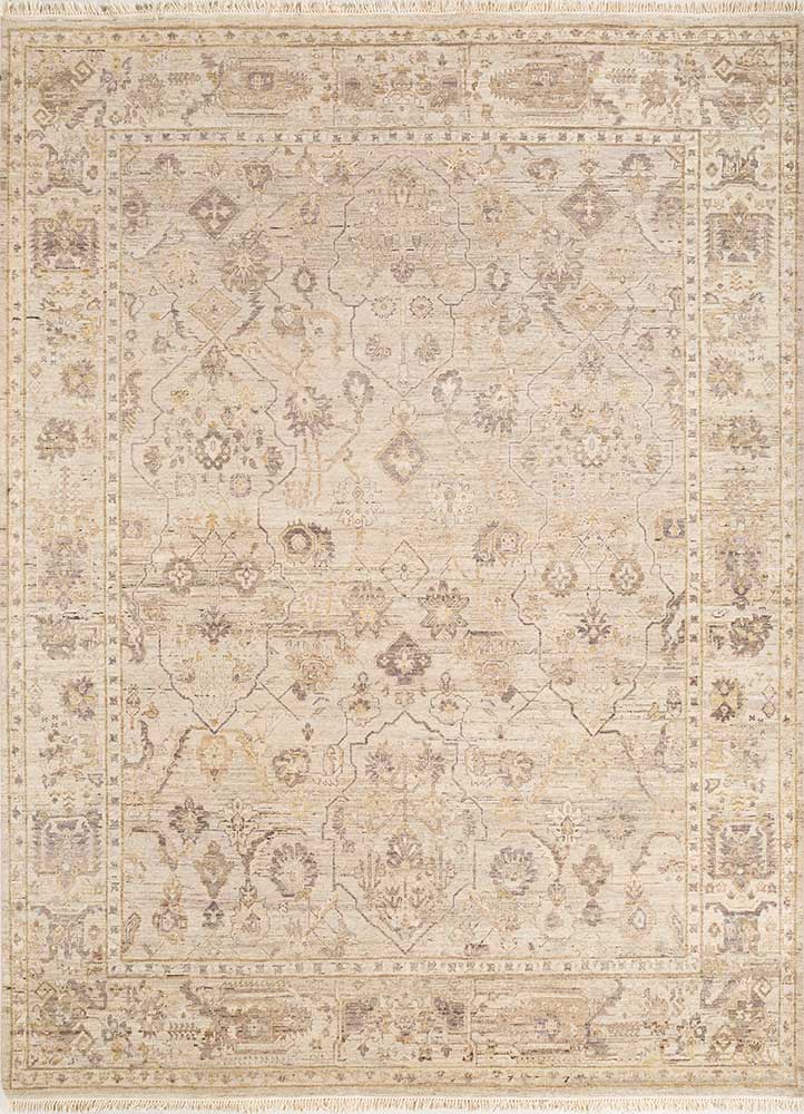  ivory wool Hand Knotted Rug