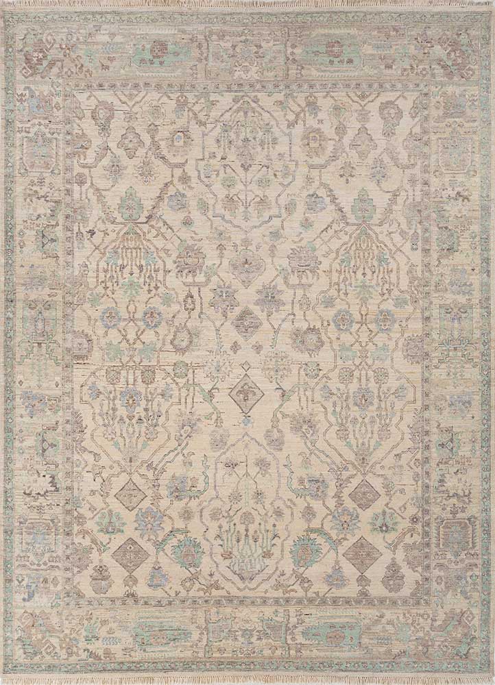  ivory wool Hand Knotted Rug