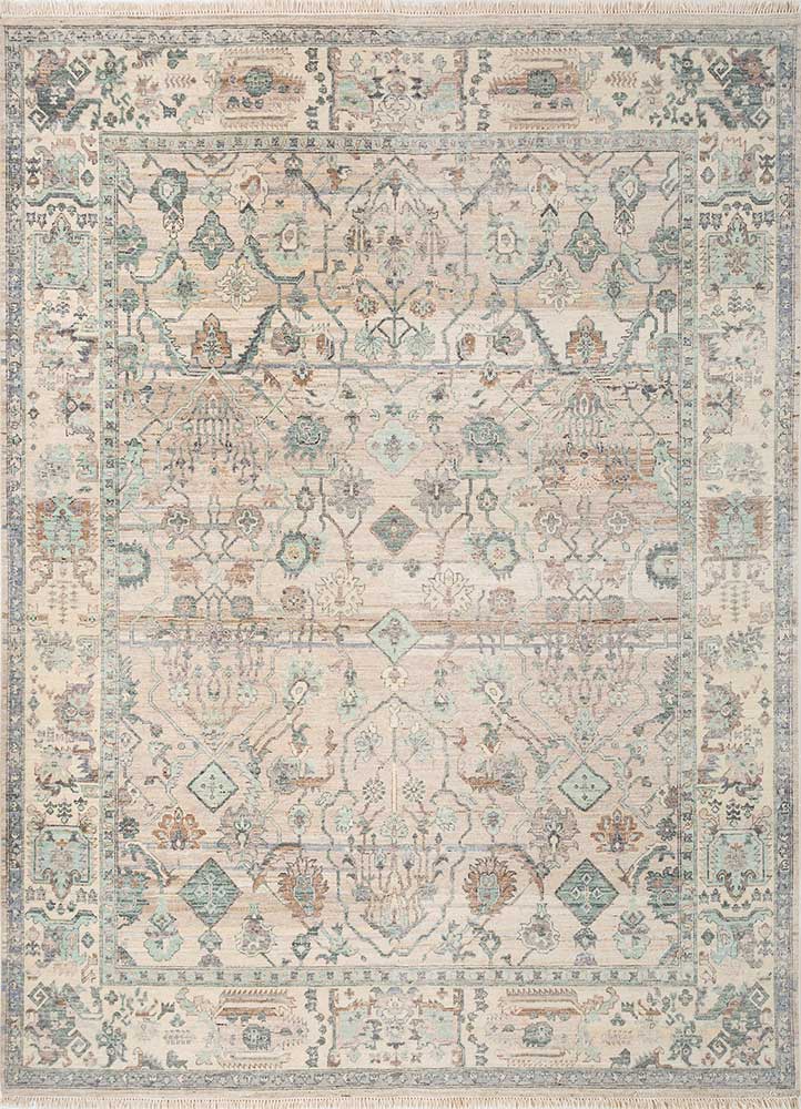  ivory wool Hand Knotted Rug