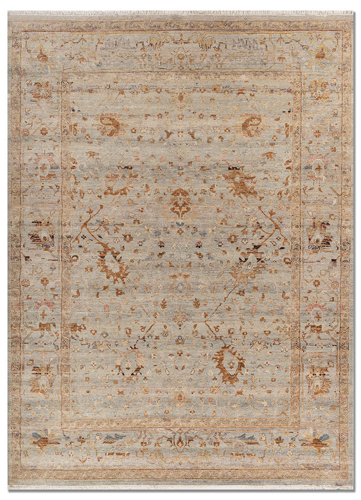  blue wool Hand Knotted Rug