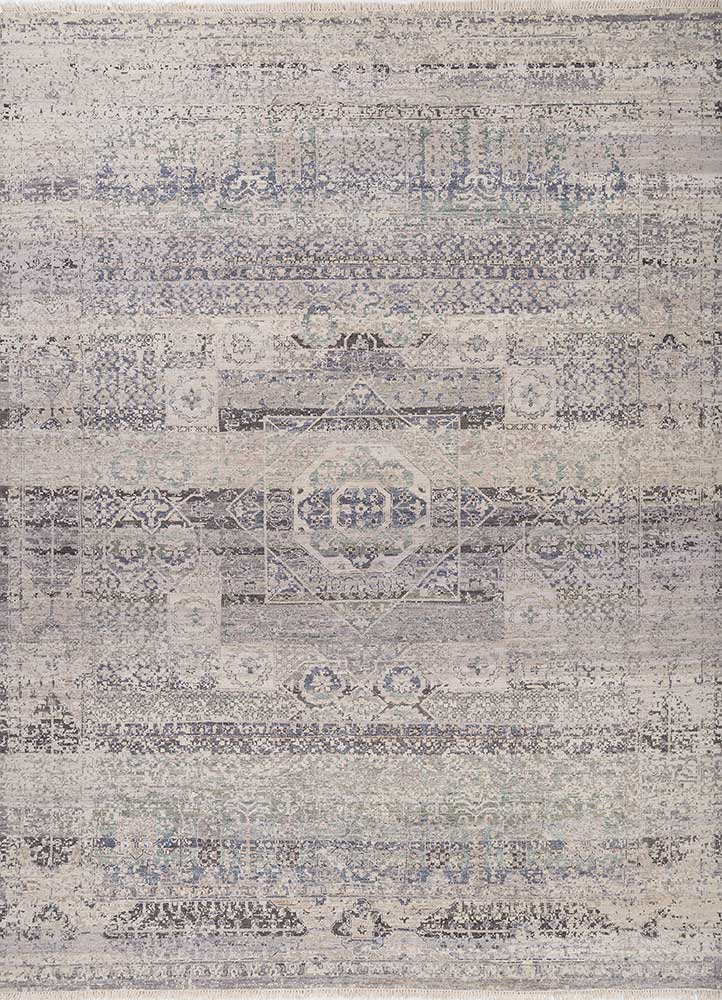  ivory wool Hand Knotted Rug