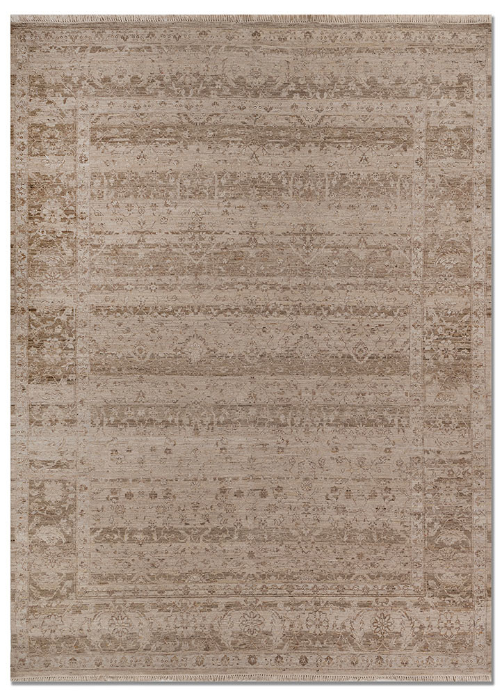  ivory wool Hand Knotted Rug