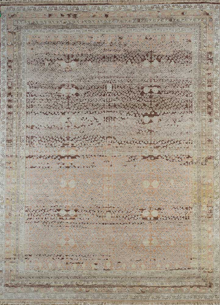  ivory wool Hand Knotted Rug