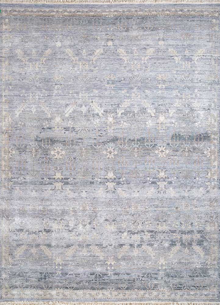  grey and black wool Hand Knotted Rug