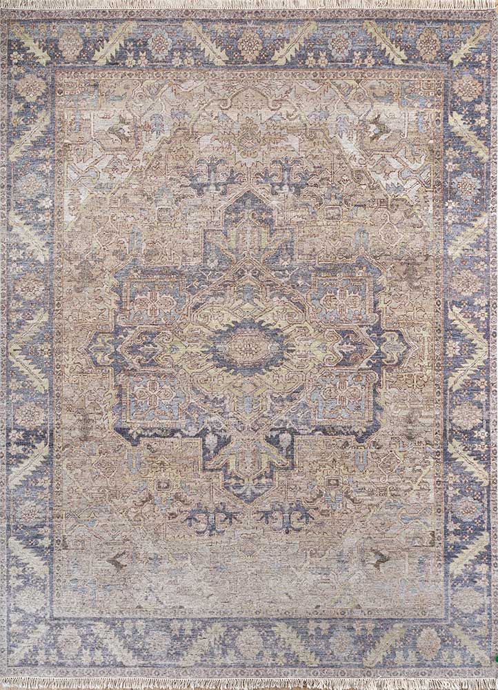 viscaya beige and brown afghan wool Hand Knotted Rug - HeadShot viscaya beige and brown afghan wool Hand Knotted Rug - HeadShot