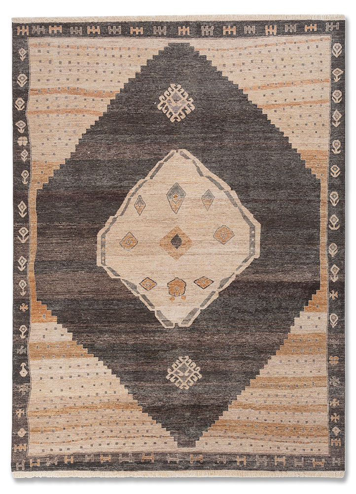  blue wool Hand Knotted Rug