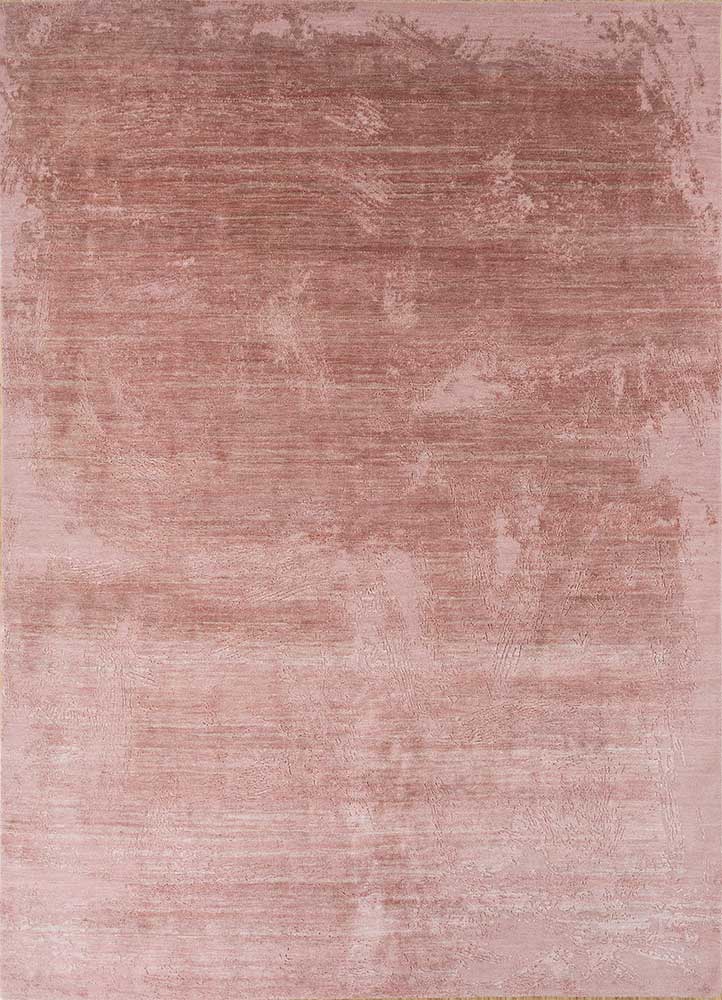  pink and purple wool and silk Hand Knotted Rug