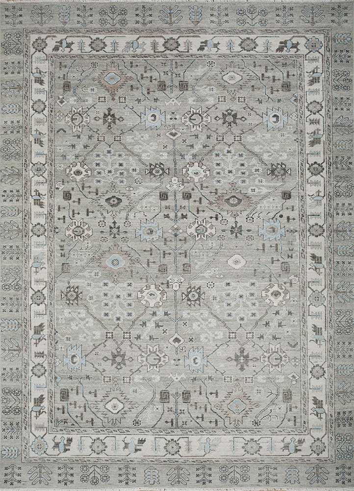  grey and black wool Hand Knotted Rug