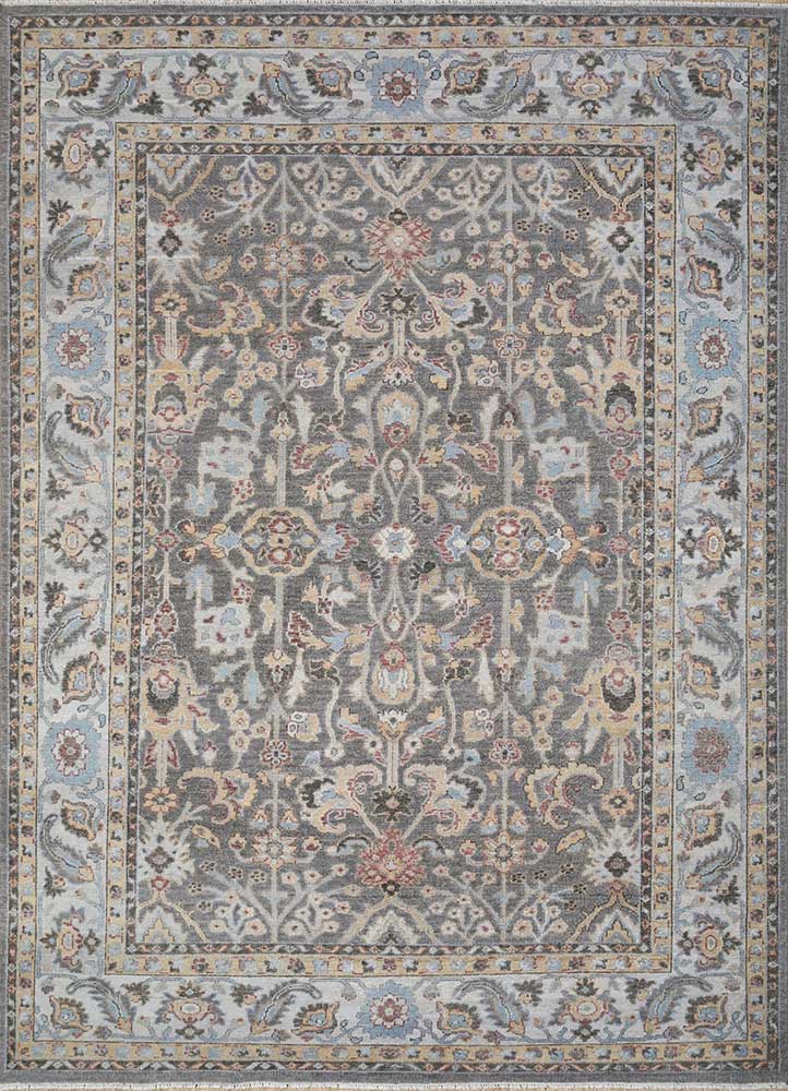  grey and black wool Hand Knotted Rug