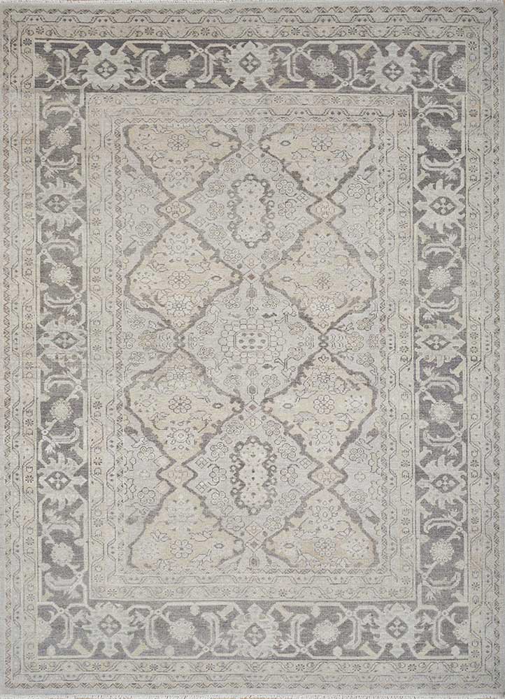 erbe grey and black wool Hand Knotted Rug - HeadShot erbe grey and black wool Hand Knotted Rug - HeadShot