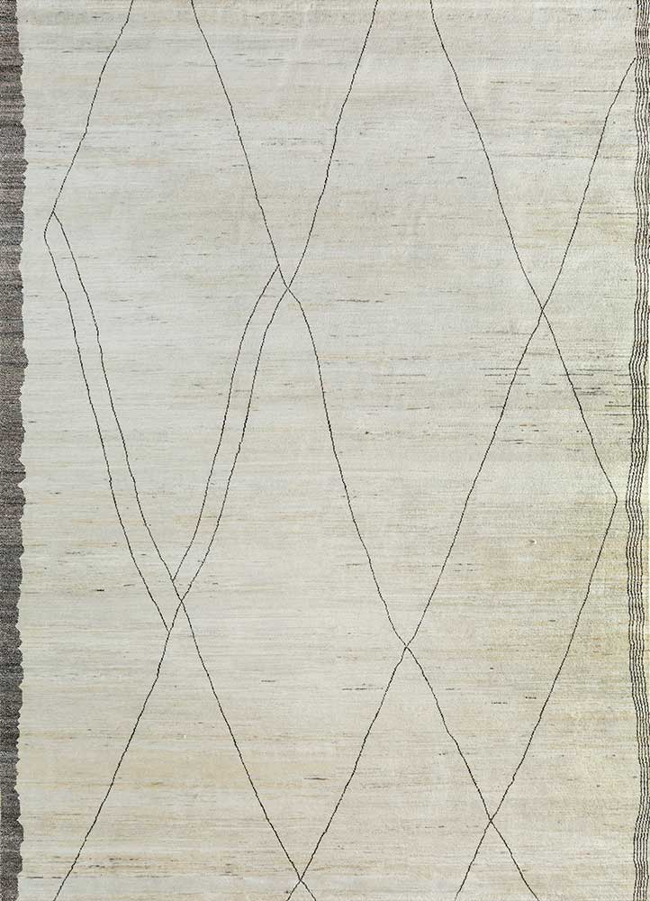 manifest ivory wool Hand Knotted Rug - HeadShot