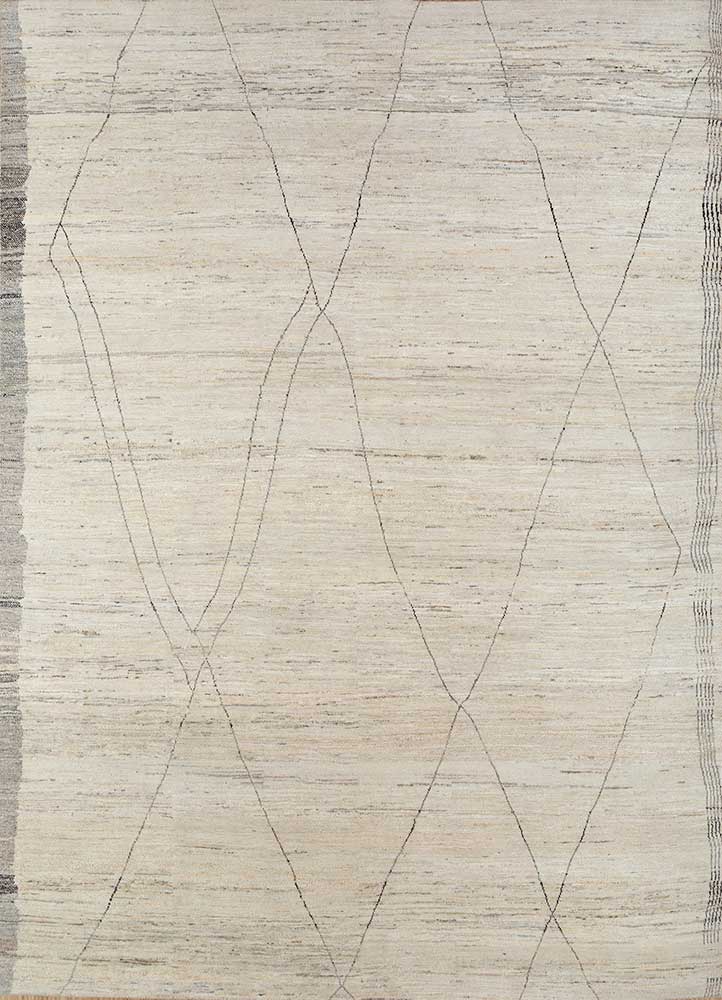  ivory wool Hand Knotted Rug