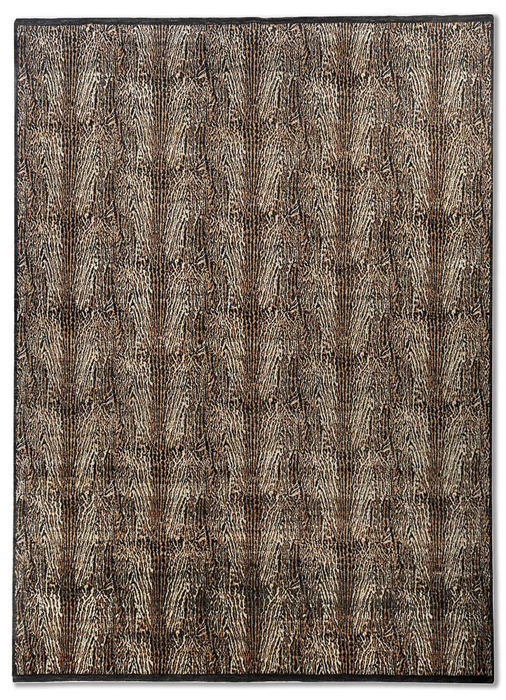 Ocelot by Peter D'Ascoli  grey and black afghan wool Hand Knotted Rug