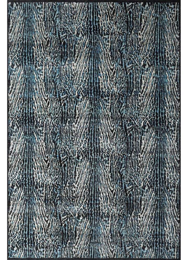 Ocelot by Peter D'Ascoli  grey and black afghan wool Hand Knotted Rug