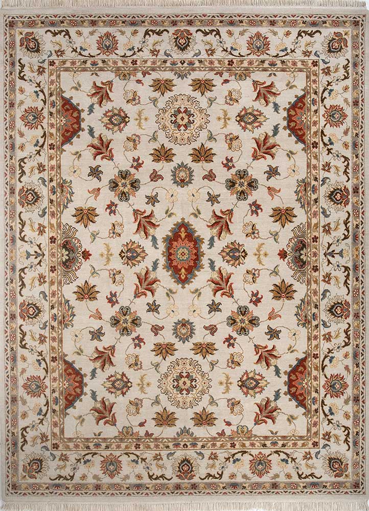  ivory wool Hand Knotted Rug