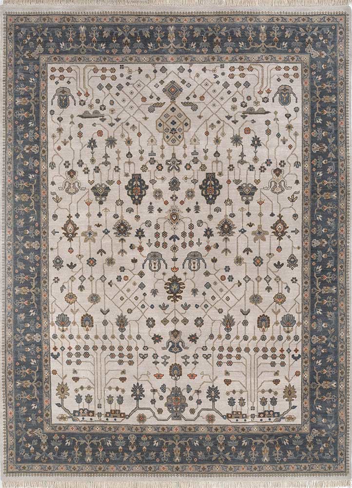  ivory wool Hand Knotted Rug