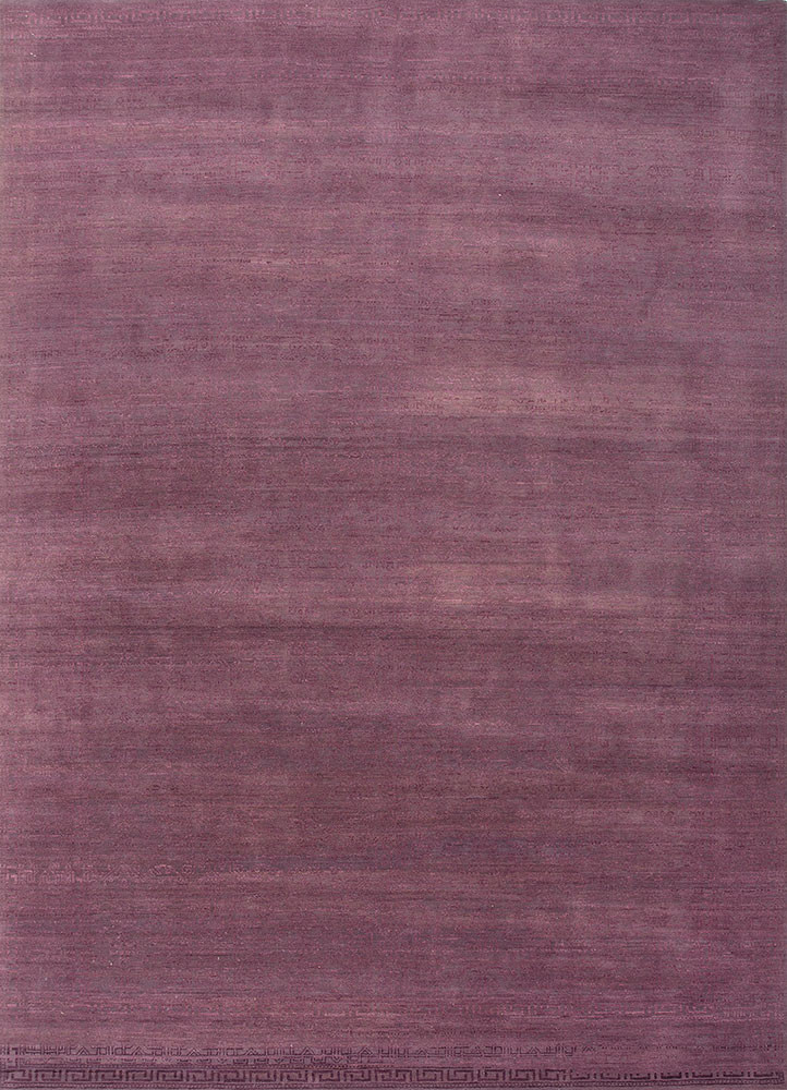  pink and purple wool Hand Knotted Rug