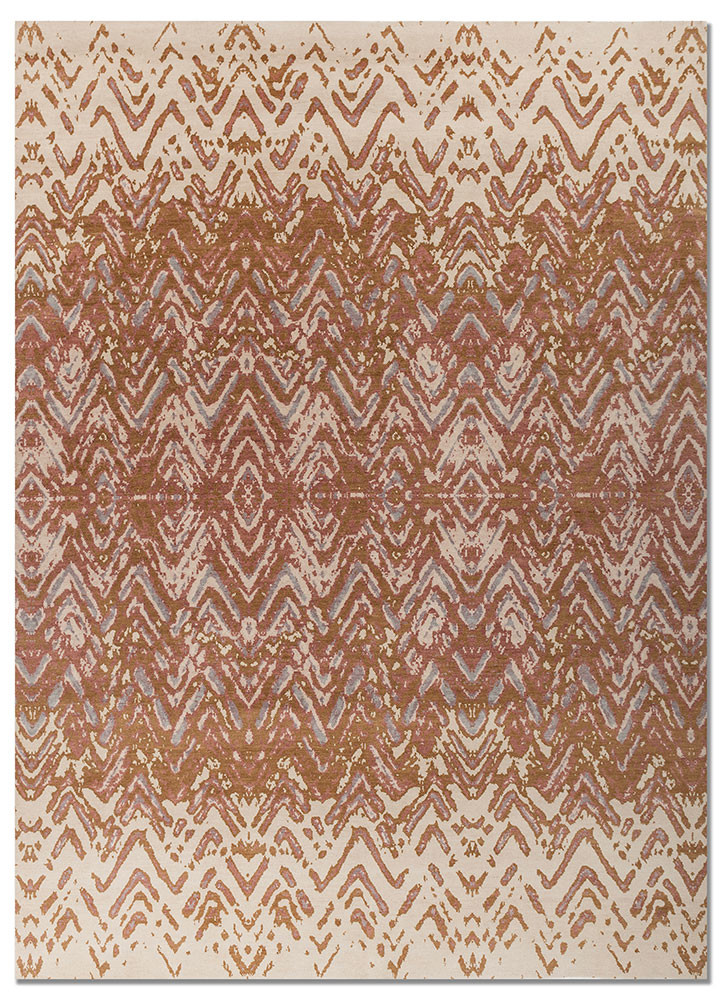  ivory wool Hand Knotted Rug