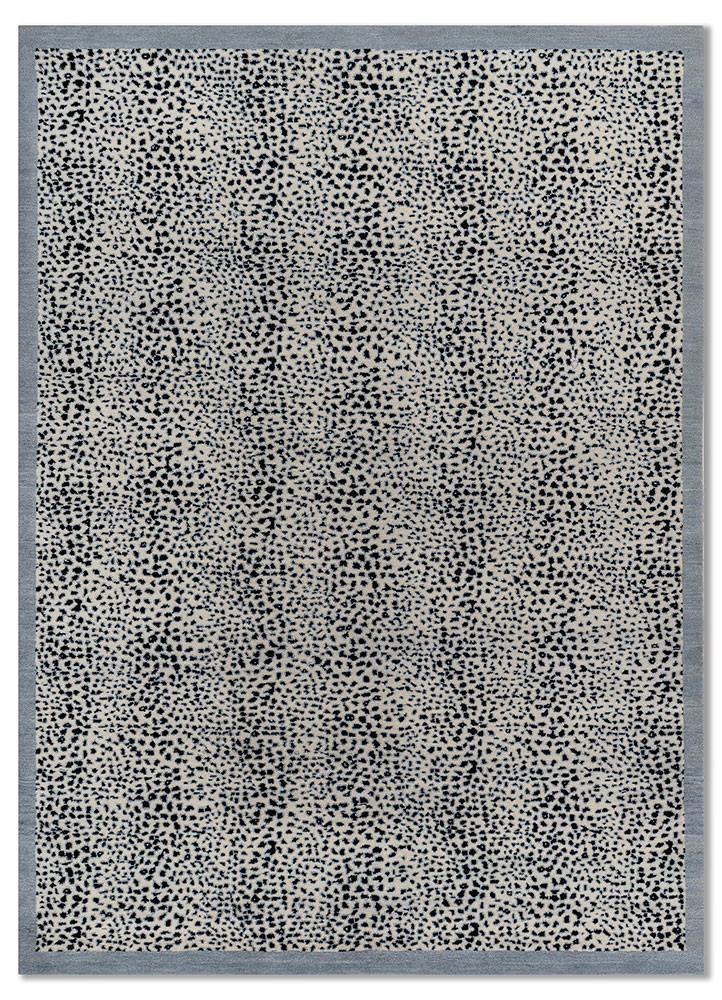 Leopard by Peter D'Ascoli  ivory wool Hand Knotted Rug