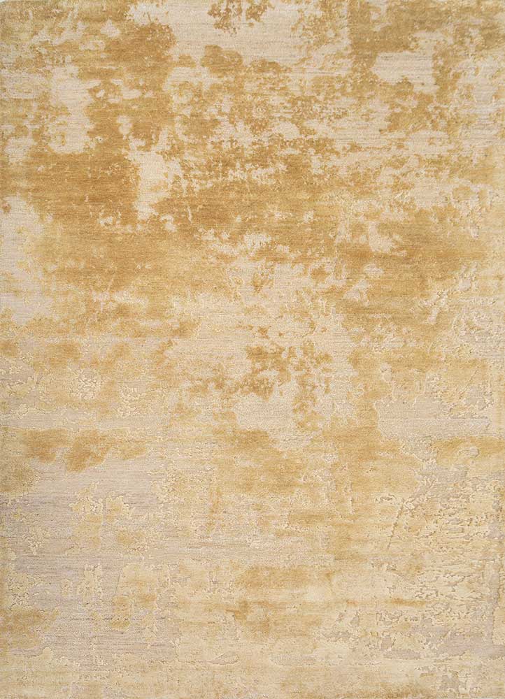  gold afghan wool and silk Hand Knotted Rug