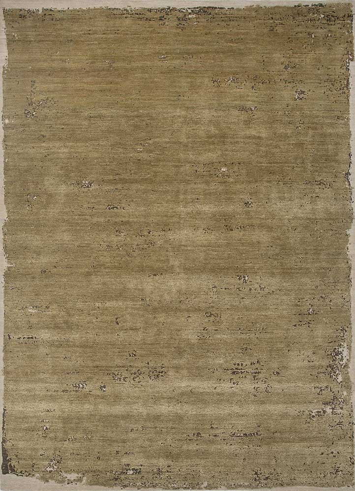  green wool and bamboo silk Hand Knotted Rug