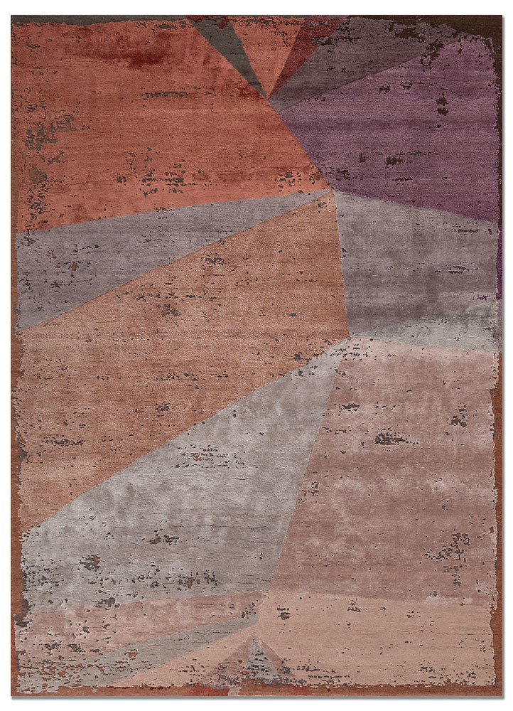 aakar by kavi red and orange wool and bamboo silk Hand Knotted Rug - HeadShot aakar by kavi red and orange wool and bamboo silk Hand Knotted Rug - HeadShot