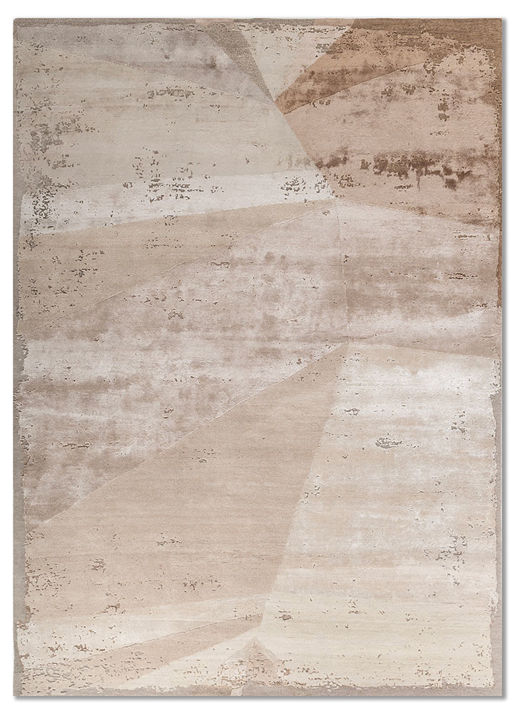 aakar by kavi ivory wool and bamboo silk Hand Knotted Rug - HeadShot aakar by kavi ivory wool and bamboo silk Hand Knotted Rug - HeadShot