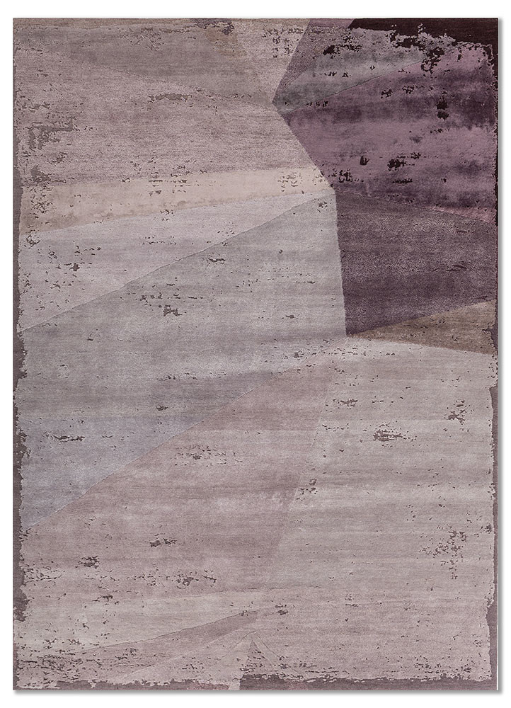  red and orange wool and bamboo silk Hand Knotted Rug