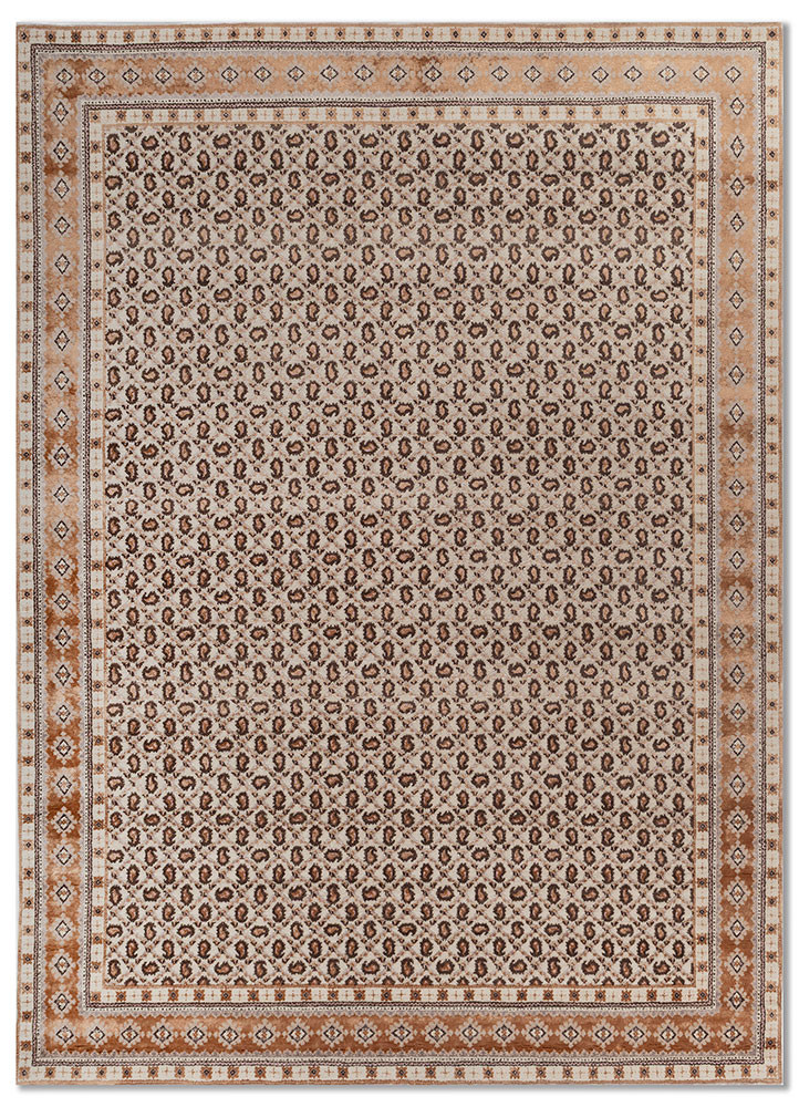 Marcellin by Peter D'Ascoli  ivory wool and bamboo silk Hand Knotted Rug