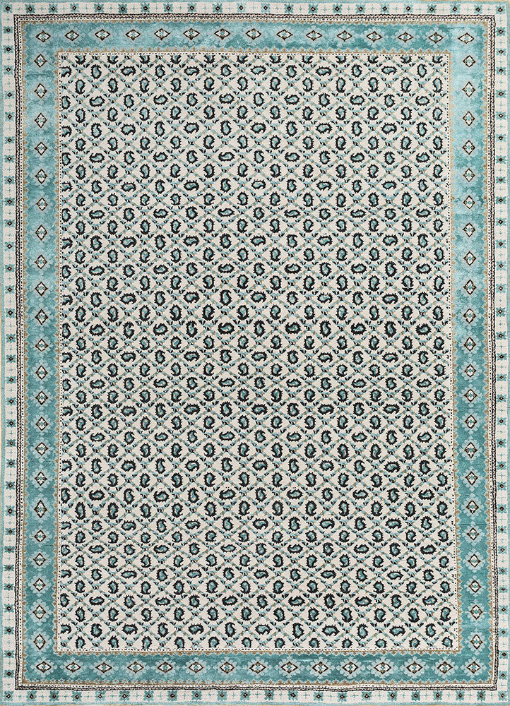 Marcellin by Peter D'Ascoli  ivory wool and bamboo silk Hand Knotted Rug