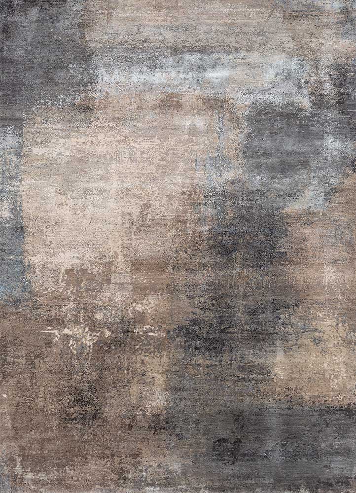 afterglow by kavi ivory wool and bamboo silk Hand Knotted Rug - HeadShot