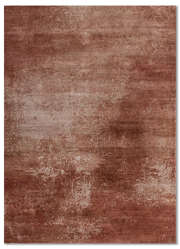  pink and purple wool and bamboo silk Hand Knotted Rug