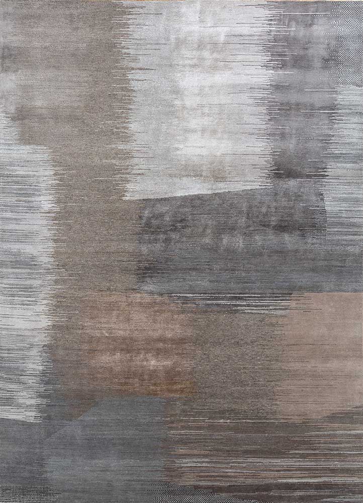 afterglow by kavi beige and brown wool and bamboo silk Hand Knotted Rug - HeadShot afterglow by kavi beige and brown wool and bamboo silk Hand Knotted Rug - HeadShot