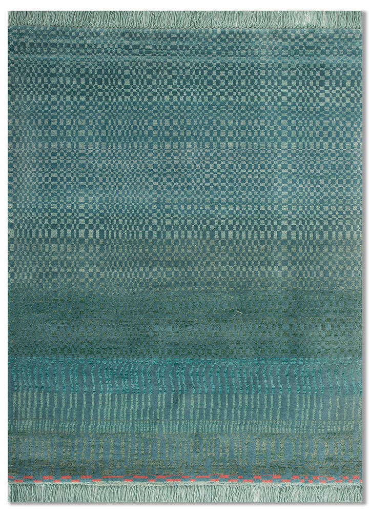 aprezo green wool Hand Knotted Rug - HeadShot aprezo green wool Hand Knotted Rug - HeadShot