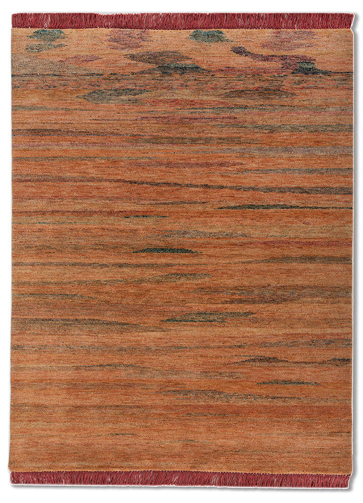 aprezo red and orange wool Hand Knotted Rug - HeadShot aprezo red and orange wool Hand Knotted Rug - HeadShot